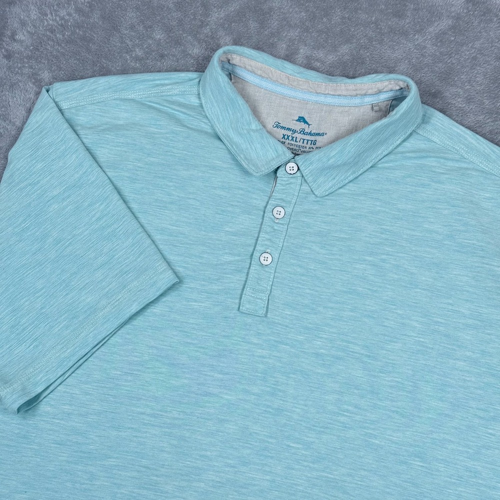 Tommy Bahama Coasta Vera Polo Shirt Mens 3XL Heather Stretch Short Sleeve SOFT